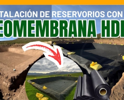 instalación de geomembrana HDPE en Peru AGRANZA