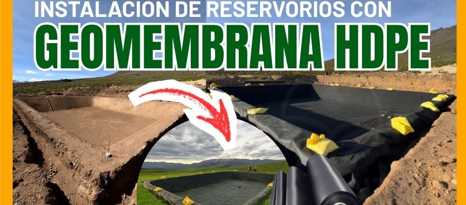 instalación de geomembrana HDPE en Peru AGRANZA